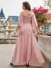 Unithorse Pearls Detail Butterfly Sleeve Chiffon Bridesmaid Dress 2
