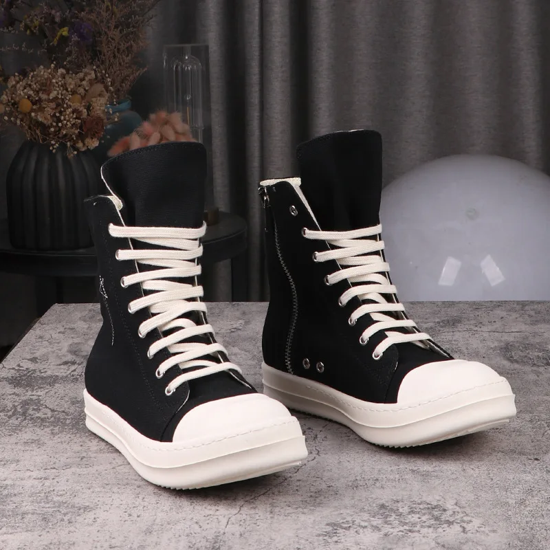 Fashion Men's Casual Shoes Canvas Shoes for Woman Pentagram Embroidery Design Women's Sneakers Lace-up Men's Sneakers 2