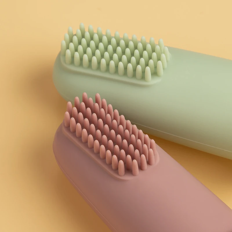 1pcs Children Teether Oral Care Cleaning Brush Baby Health Finger Toothbrush New Born Baby Items Travel Portable Accessories 5