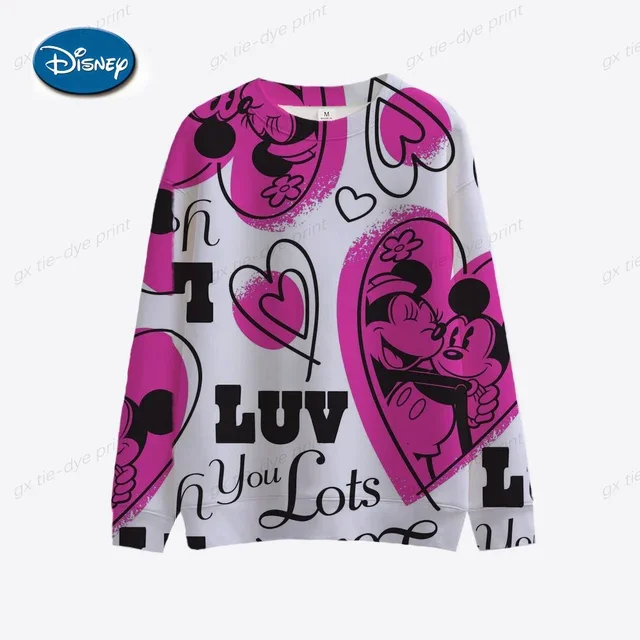 thumbnail image 1 of Sudadera con capucha y sudadera de Disney para mujer Sudadera de Mickey Mouse Otoño Primavera Sudadera básica de manga larga Otoño Primavera Harajuku, 1 of 5
