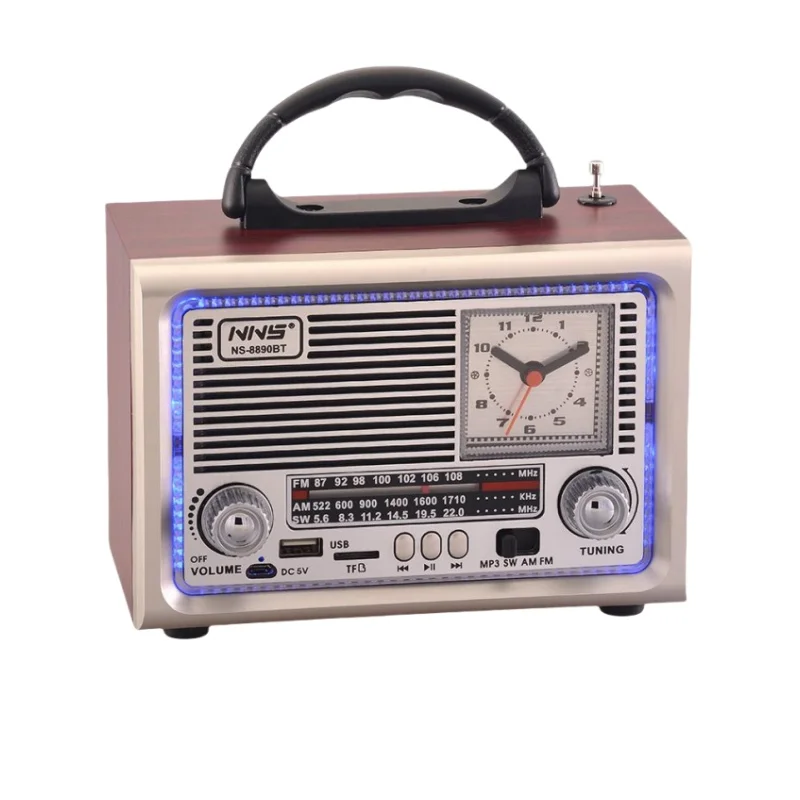 Amazup Multifunctional Bluetooth Speaker USB Player TF Card Stereo Speaker AUX MP3 Player FM Radio Home or Outdoor Speaker.