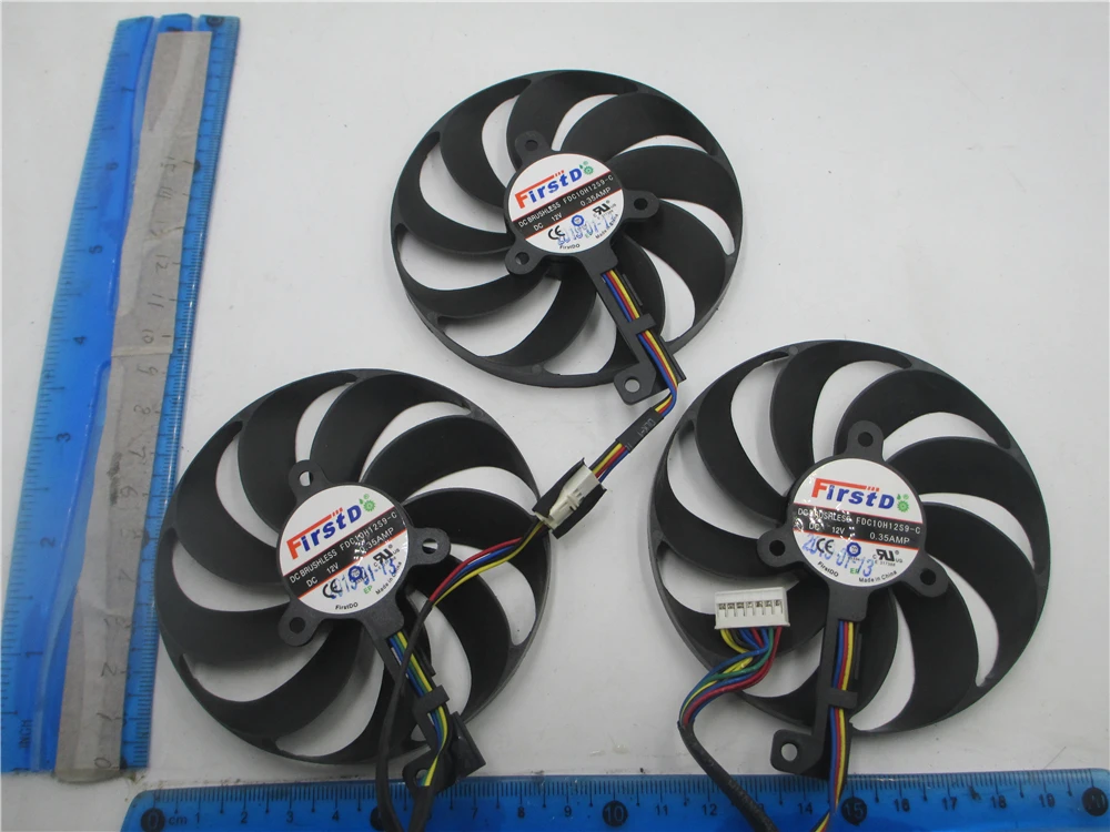 Fdc10H12S9-C T129215Su Cf9010U12D Pld09210S12H Dc12V Per Asus Geforce Rtx 3060Ti 3070 3080 Rtx 3090 Tuf Oc Card Fan