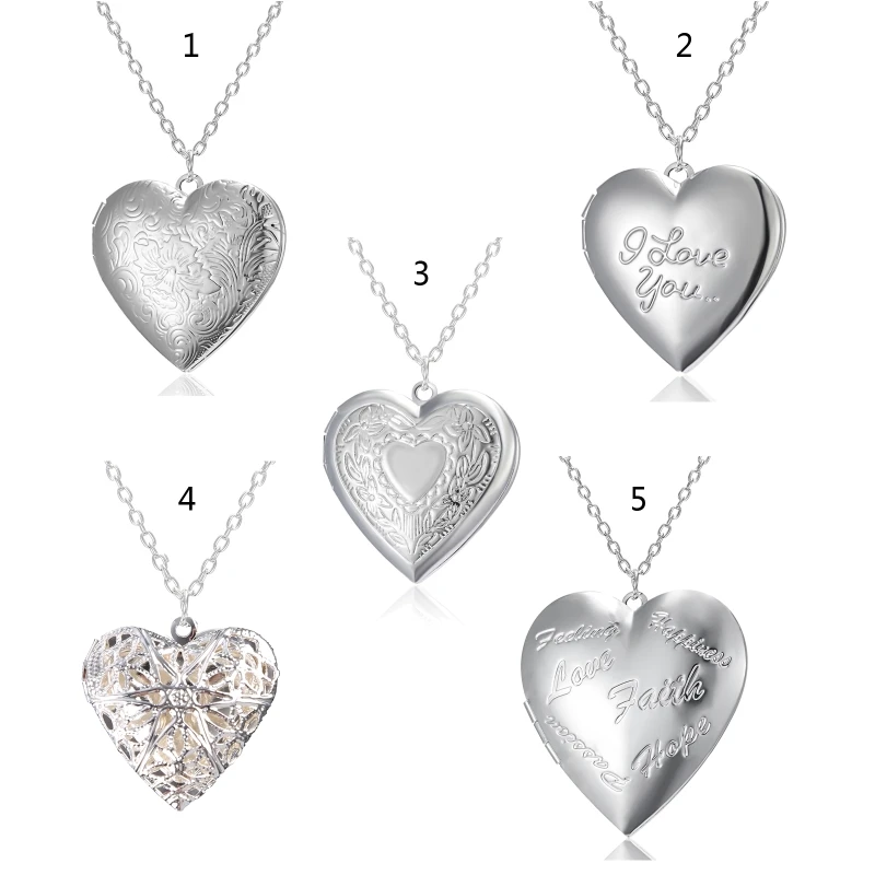 Collection Sterling Silver Polished Heart Locket Pendant Necklace