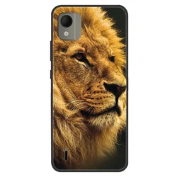 Cute Cat Silicone Protective Phone Case - Cool Bumper Cover 2023 for Nokia C110 (49)