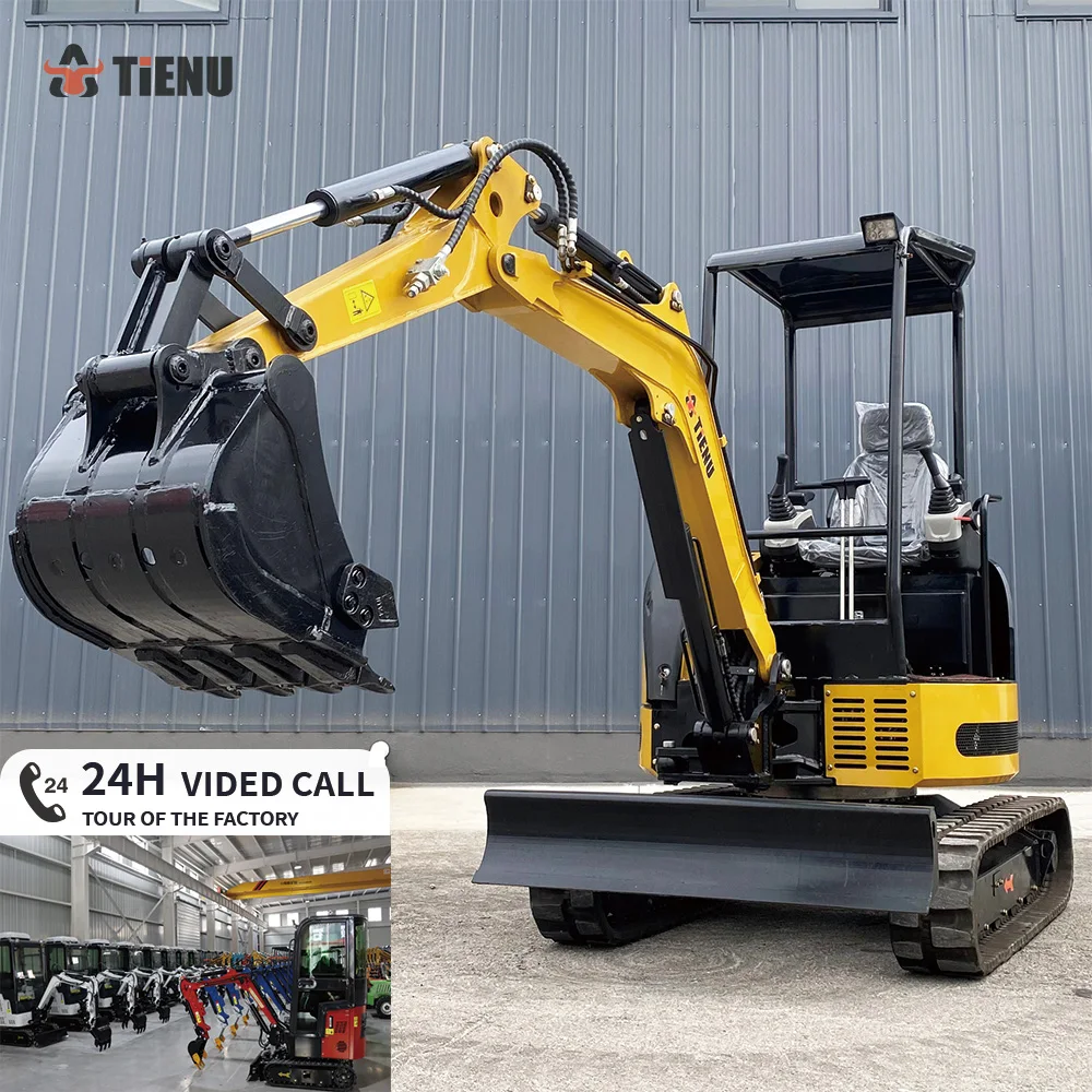 2-Tonnen-Minibagger mit großem Arm und seitlicher Schwingung. Hochwertiger Multi-Raupenbagger von Koparka