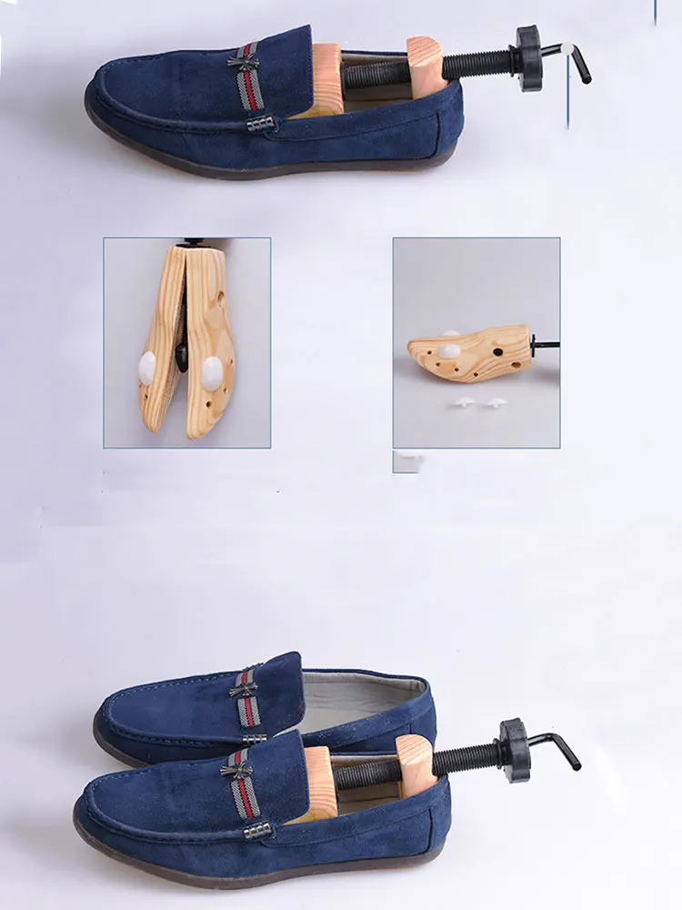 FamtiYard 2Pcs Shoe Stretcher Adjustable Shoes Tree Shaper Rack Pine Wood Shoe Expander For Women Man Shoe Accessories