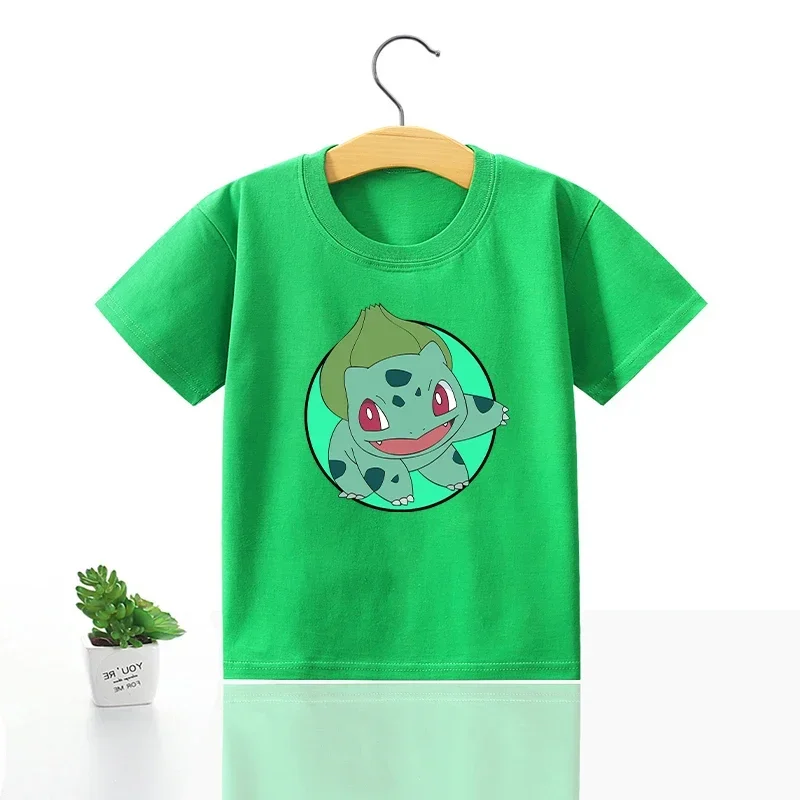 thumbnail image 1 of Colourful T-shirts Anime Cartoon Pikachu Gengar Printed Top Casual Clothes Winter Warm Bottom Shirt Kids Birthday Gifts, 1 of 5