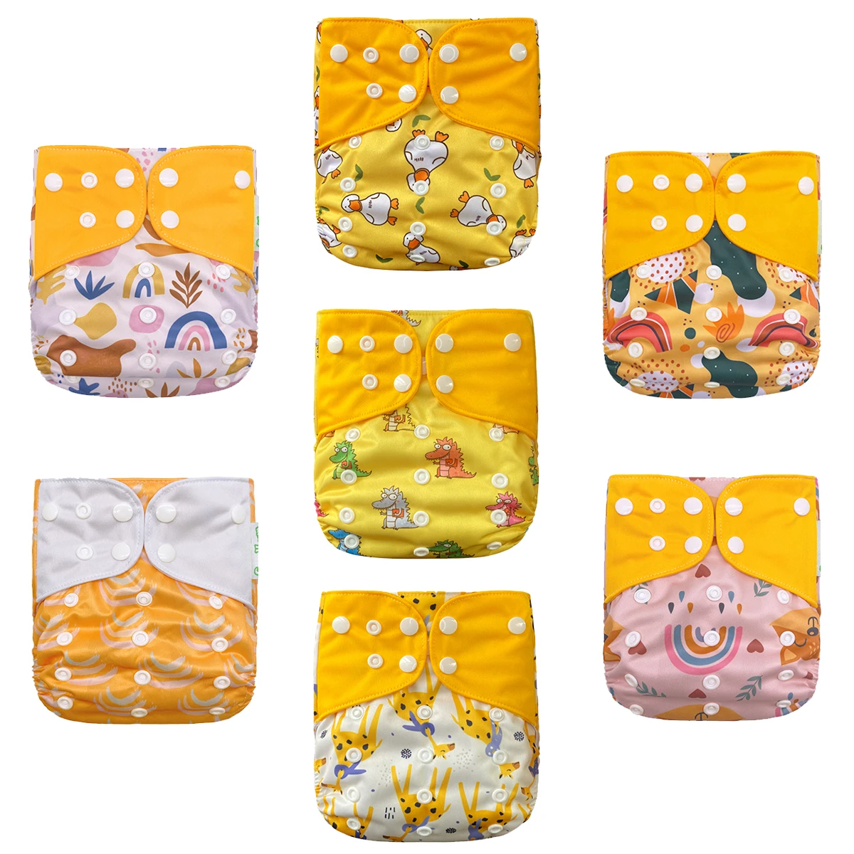 Baby Cute Yellow Series Nappy Cloth Diaper For 03years Toddler Baby
