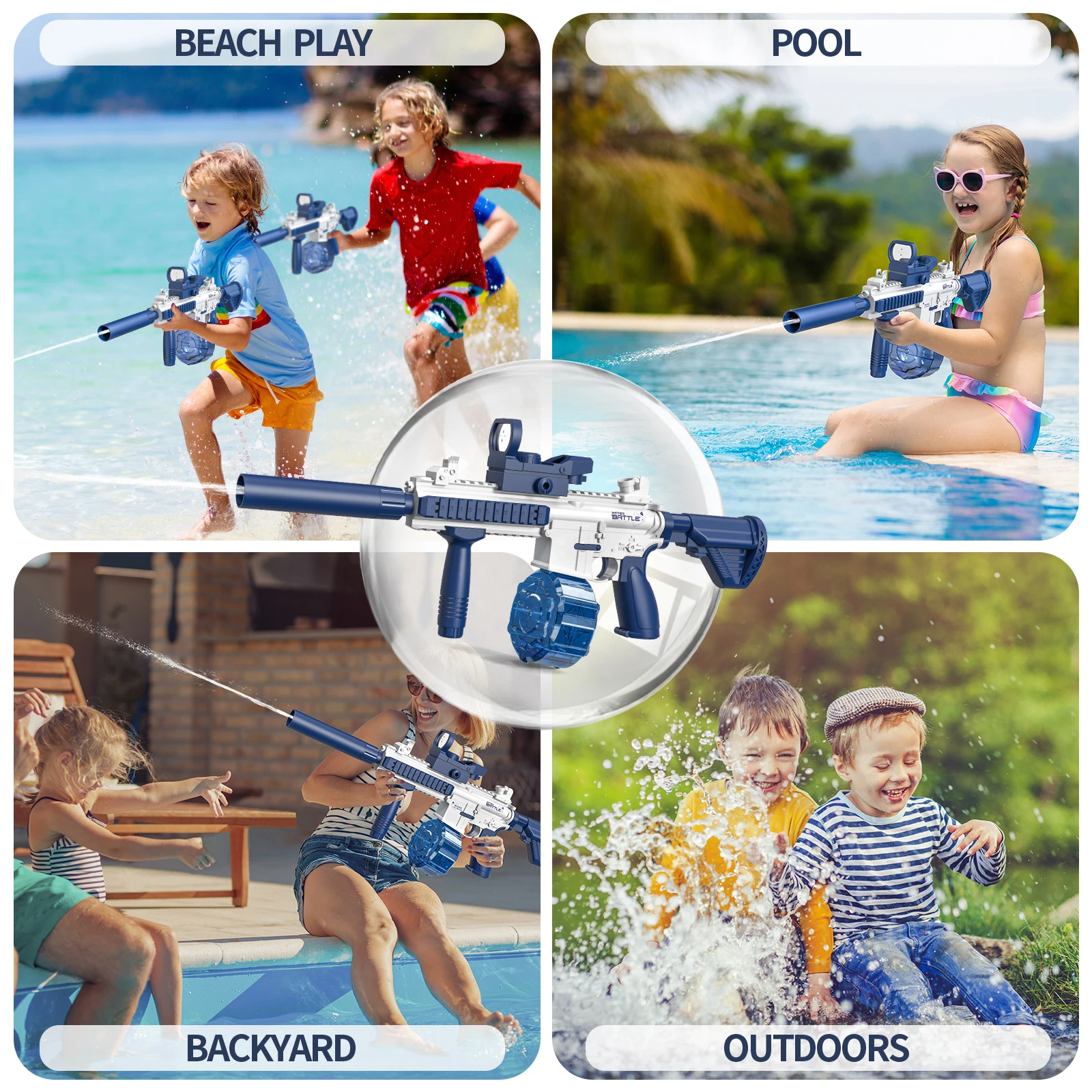 m416 Electric Water Gun Fighting Toys Bursts Children's High-pressure Strong Water GunsAutomatic Water Spray Children's Toy Guns 3