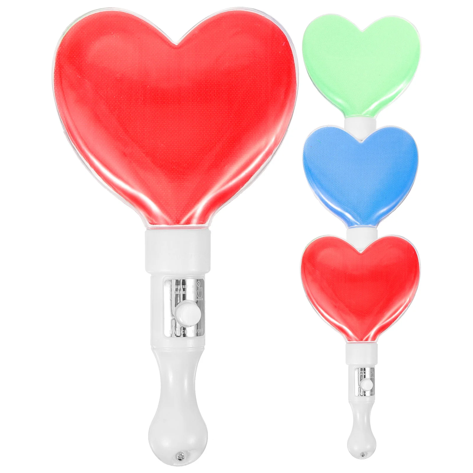 

4pcs Love Shaped Plastic Glow Sticks Portable Colorful Party Light Sticks Concert Luminous Sticks Party Fovor Supplies (Mixed