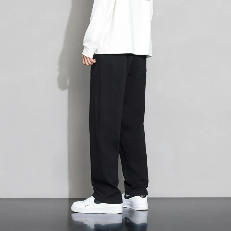 Men's pants casual fashion loose streetwear jogging bottoms mens korea reviews a lot of clothing solid color straight pants XXXL
