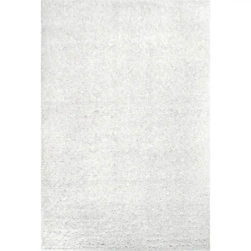 

Shag Area Rug, 6', Ivory