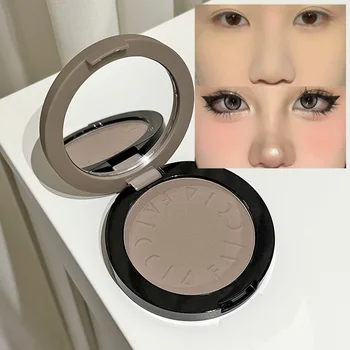 Tavolozza per trucco snellente schiarente per il viso Cemento opaco Grigio Marrone Ombra per il naso Contouring Modifica trucco naturale per ponte del naso alto