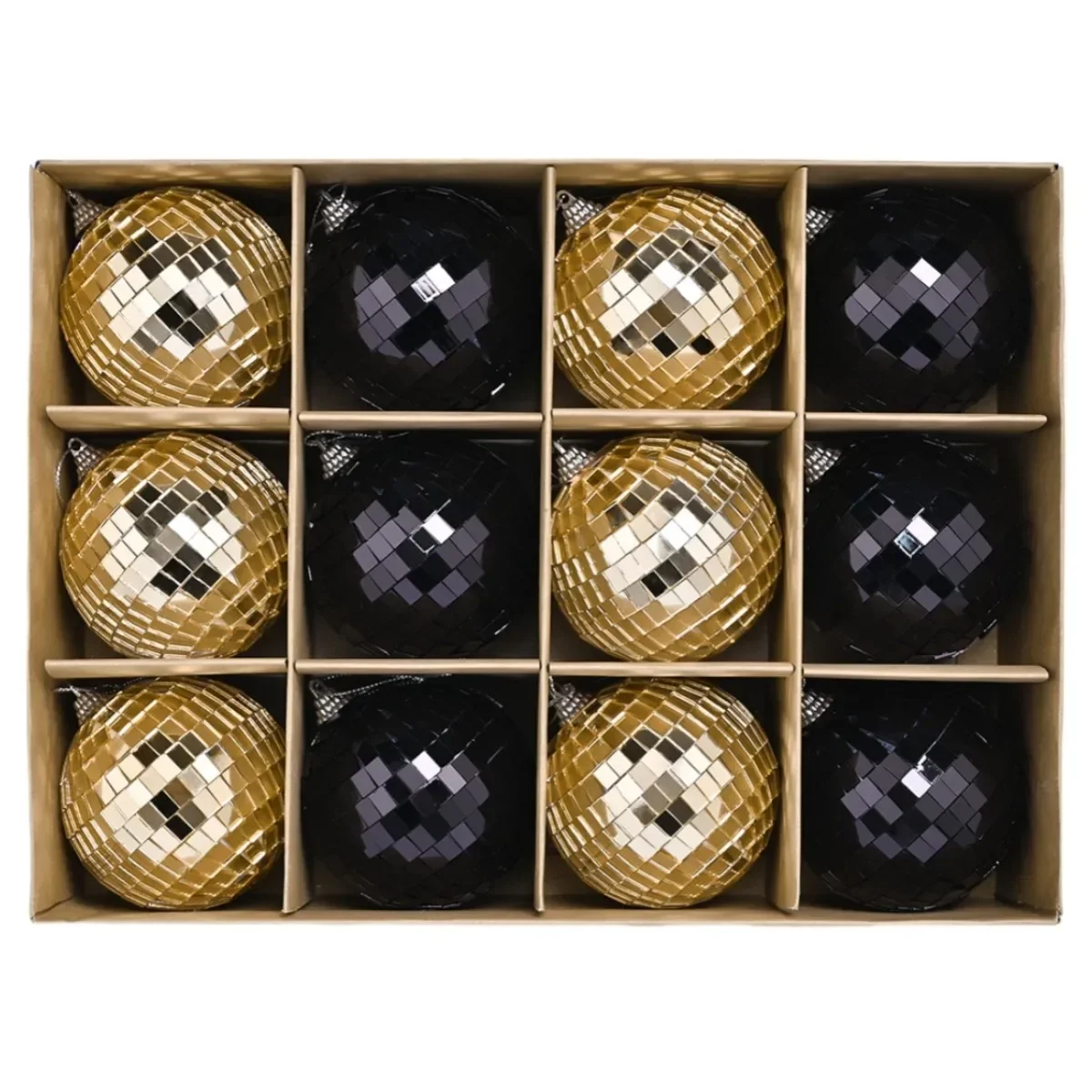 thumbnail image 1 of 12pcs Christmas Balls Christmas Tree Ornaments Ball Mirror Disco Ball Hanging Decoration Xmas Hanging Tree Pendants Home Decor, 1 of 4