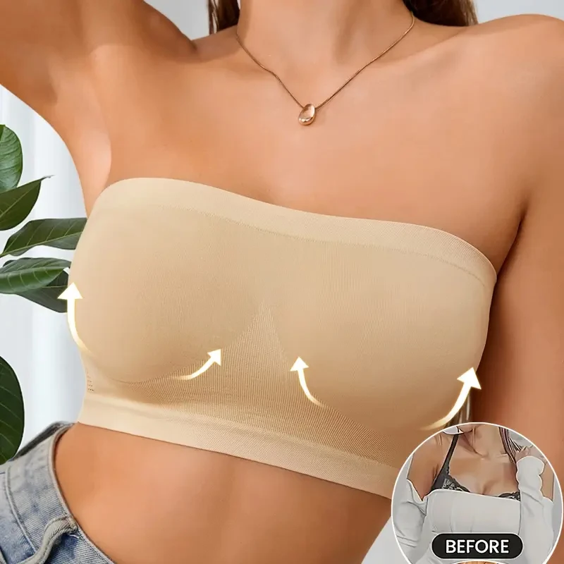Invisible Women Breathable Mesh Tube Bra Seamless High Elastic Wrapped Sexy Strapless Chest Wraps Tube Tops Pregnant Mothers Bra women lingerie bra women tube tops