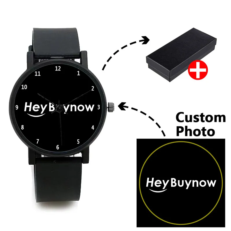 Quartz Watch Dial Personalized Photo Print Couple Watch for Men and Women Birthday Gift