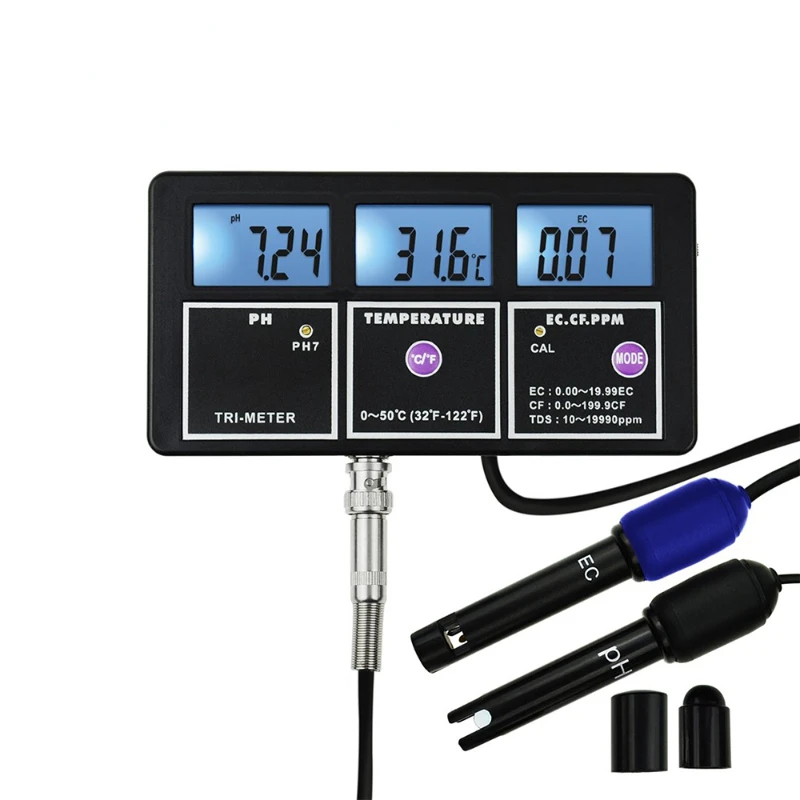 

Multi-parameter 5-in-1 Water Quality Meter Wall-mountable PH EC CF TDS (ppm) Temperature Tester