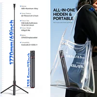 70" Auto Pop Open Tripod Selfie Stick for iPhone Phone Video Recording Vlogging Selfie Stick Tripod Stand with Bluetooth Remote - Image 6