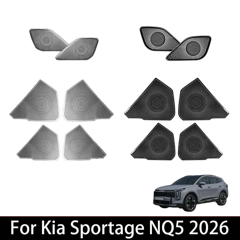 Automotive Interior Schwarz Auto Tür Lautsprecher Hochtöner Abdeckung A-säule Trim Horn Für Kia Sportage NQ5 2023-2026 zubehör
