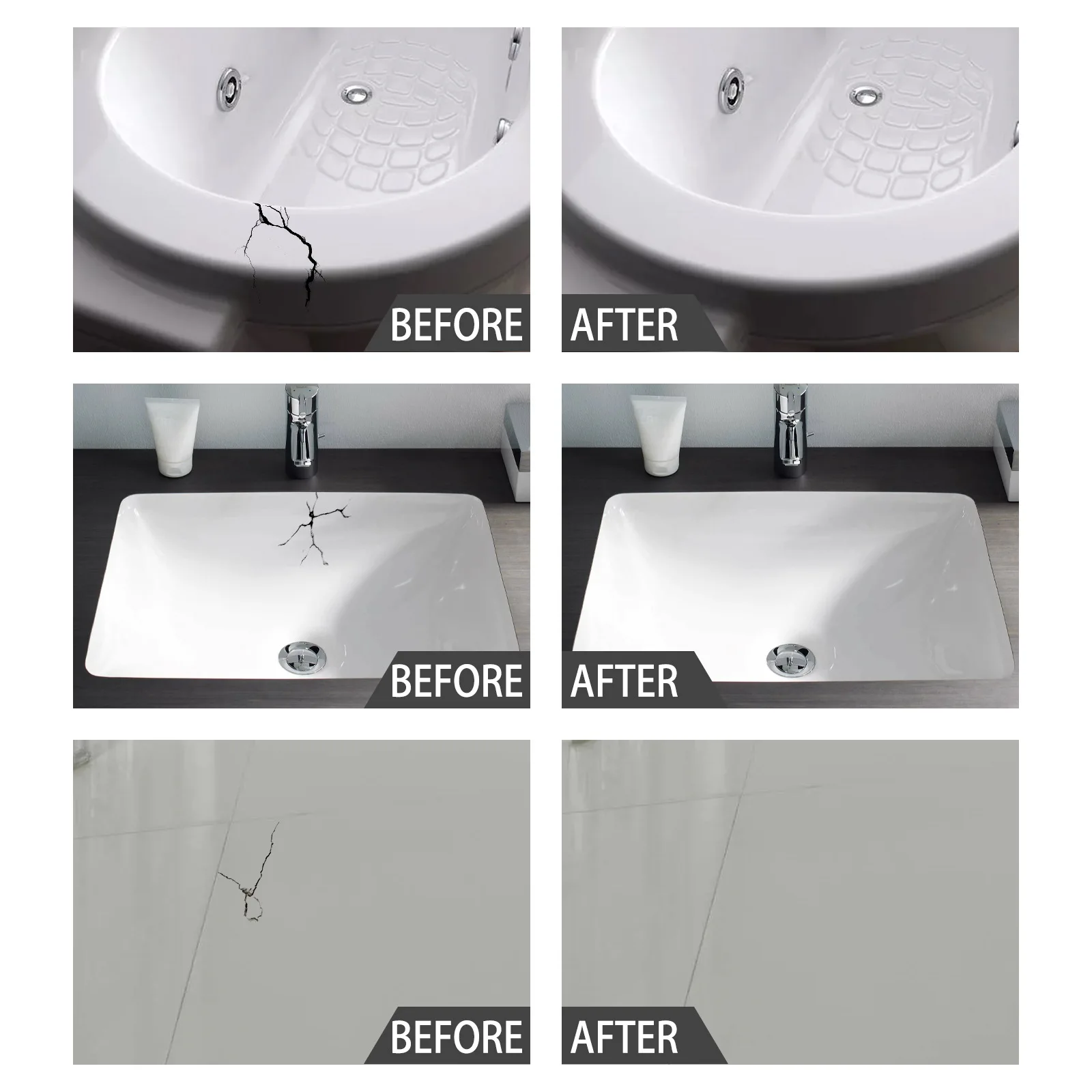 Tile Repair Glue 30/100g AB Adhesive Ceramic Marble Floor Tile Toilet Washbasin Crack Caulk