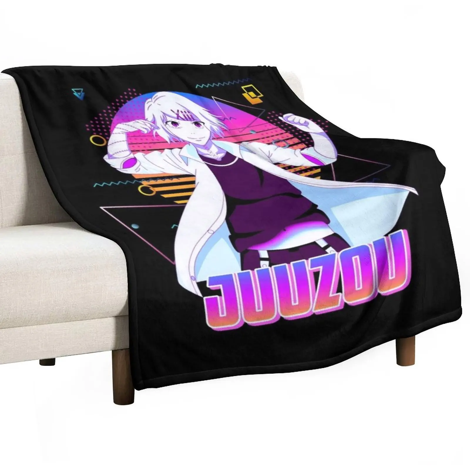 

Juuzou Suzuya - Retro Art Throw Blanket Large Hairys Bed covers Blankets