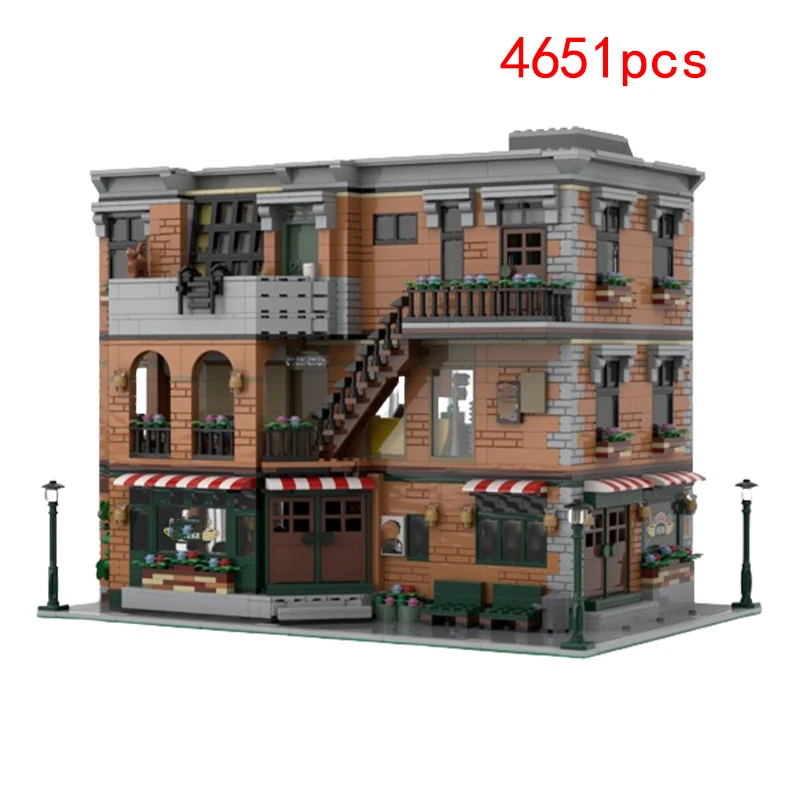 

Spot MOC-79570 Central Park friend apartment building building model small particle assembled building block toy building model