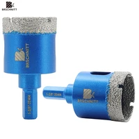 BRSCHNITT 1pc Diamond Drill Bit Dia 20 to 35mm HEX Shank Hole Saw Drill Bit for Ceramic Tile Marble Wood Granite Tile crowns