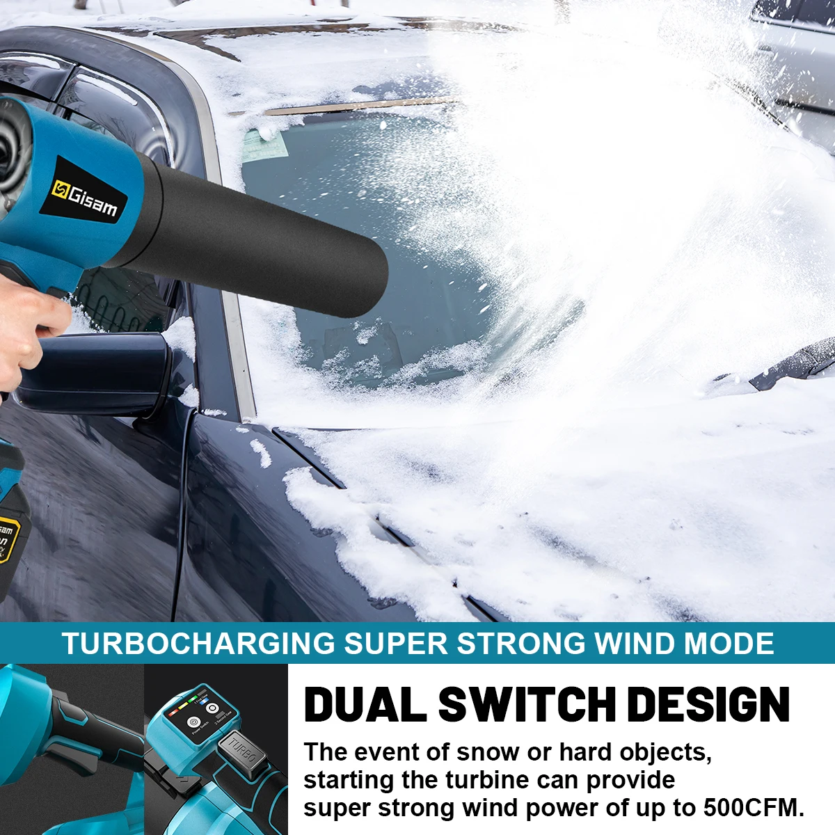 300000RPM 400M/S Brushless Electric Turbo Blowers Jet Fan Handheld Leaf Blower D