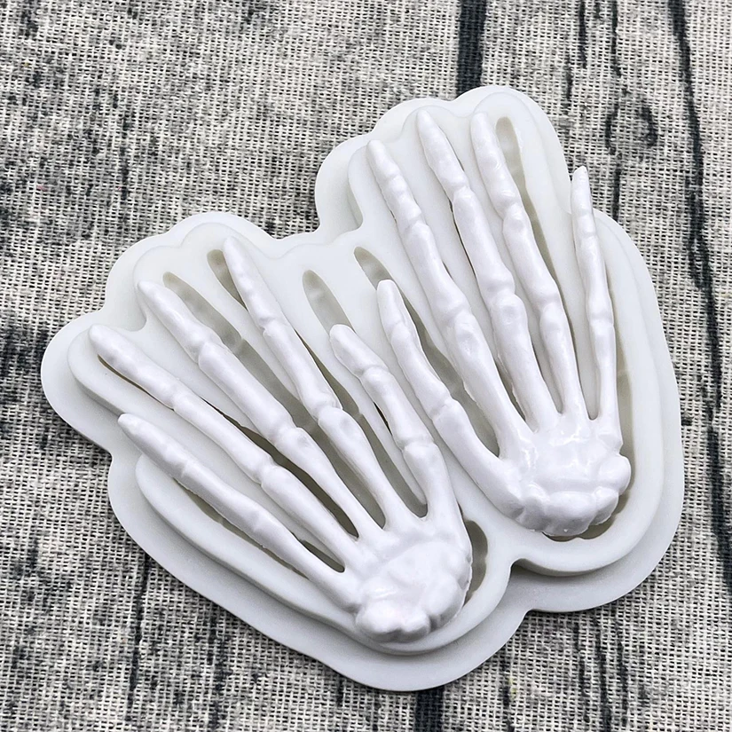 Halloween Hand Knochen Silikonform Sugarcraft Schokolade Cupcake Backform Fondant Kuchen Dekorieren Werkzeuge – Detail 5