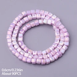 Light Dream Series Crystal Cube Beads for DIY Jewelry and Bracelets (Purple)