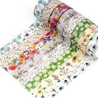 NEW 1PC 10M Decor Floral Leaves Japanese Paper Washi Tape Set for Scrapbooking Adhesive Masking Tape Cute Journal Stationery 2