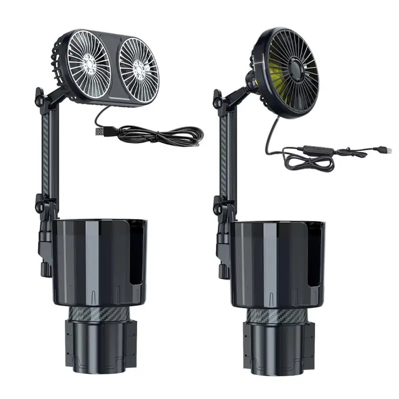 

Car Fan With Water Cup Holder Multi-purpose Water Cup Holder Cooling Applications For Car Vehicle Cooling Drinks Container