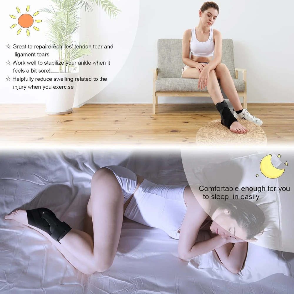 Ankle Sprained Support Brace Ankle Splint Stabilizer Protector for Sprained Ankle Injury Recovery Achilles Tendonitis Men Women 16 Ankle Sprained Support Brace Ankle Splint Stabilizer Protector for Sprained Ankle Injury Recovery Achilles Tendonitis Men Women 9