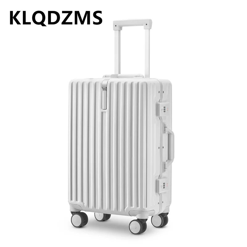 Tanie KLQDZMS 20 "22" 24 "26" 28 "Unisex walizka z aluminiową ramą zapinana sklep
