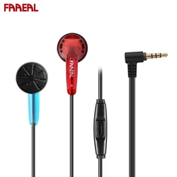 FAAEAL Iris Ancestor Super Bass Wired Earbuds with Balanced Sound (RedBlue With Mic)