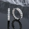 IOGOU Hoops 100% 925 Sterling Silver Real 3mm Moissanite Stud Earrings For Women Sparkling Jewelry Gifts with GRA Certificate 2