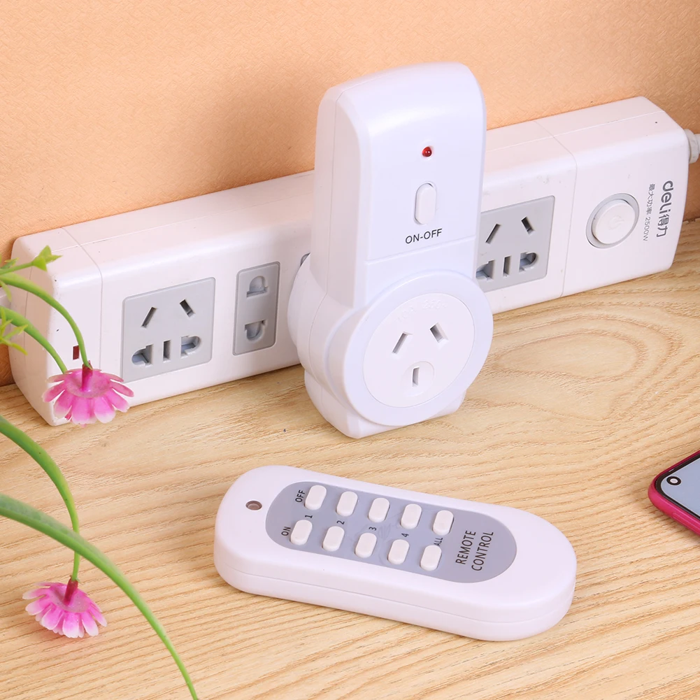 Smart Power Plug Plug Au Socket 433.92Mhz Wireless Remote Control 10A Contact On/Off Light Switch socket smart plug smart plug outlet