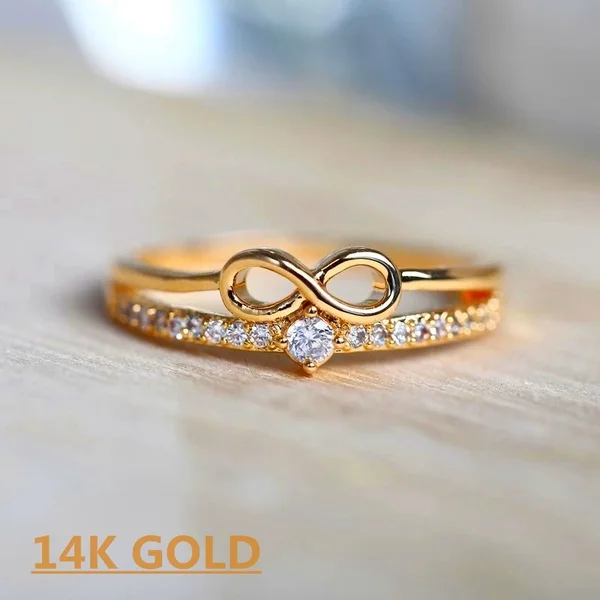 Finger Ring Infinite Love Rings for Women Engagement Wedding Fashion Promise Rings Wedding Band Anniversary Gift Party Jewelry