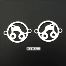 

20 Pieces Skating Shoes 2 Loop Connector Link Stainless Steel Ice Skate Charm Roller Skates Bracelet Making Diy Jewelry Findings
