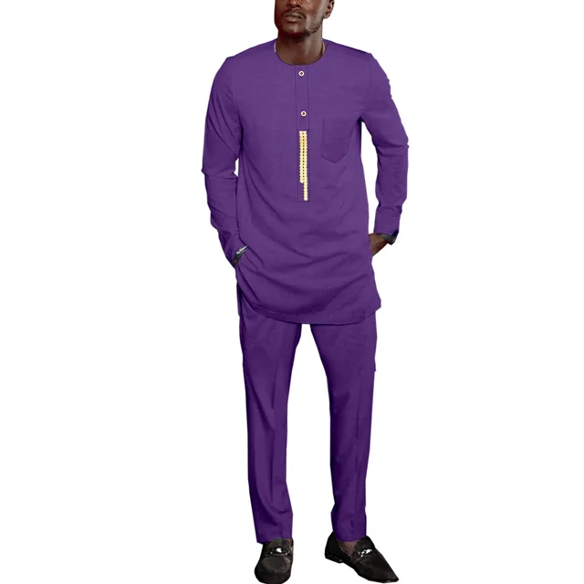 Seyi Long Sleeve Dashiki Outfit - Image 3