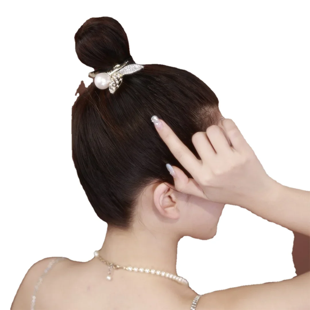 

YY Summer New Elegant Beads Zircon Fishtail Rubber Band Hair Comb