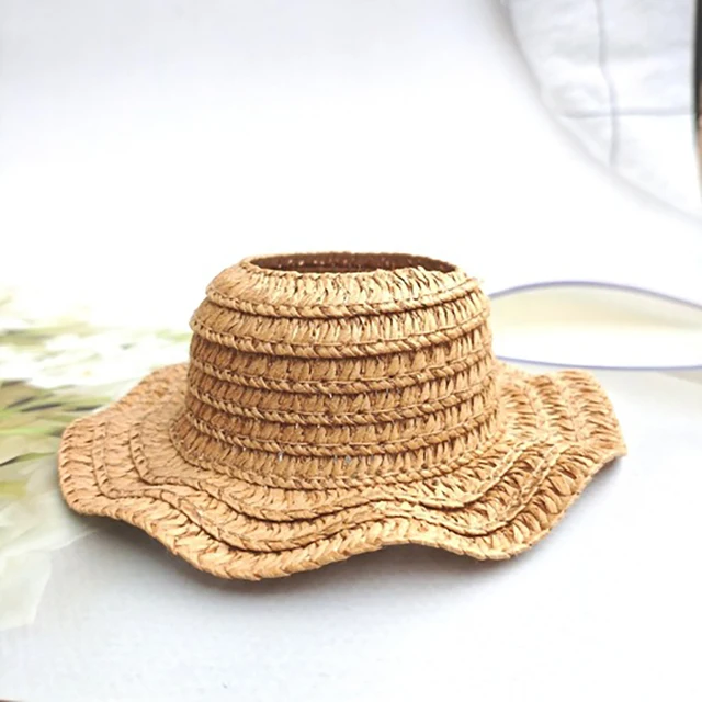 Labubu 17cm Mini Doll Straw Hat – Kawaii Color-Matching Dollhouse Accessory for Kids & Girls' Toys 2