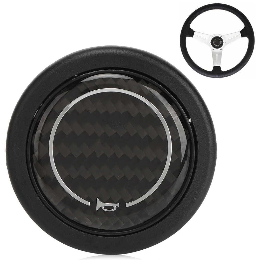 Horn Switch Steering Wheel Switch Carbon Fiber Horn Push Button Kit 6 Nardi Steering Wheel Car Modified Accessory