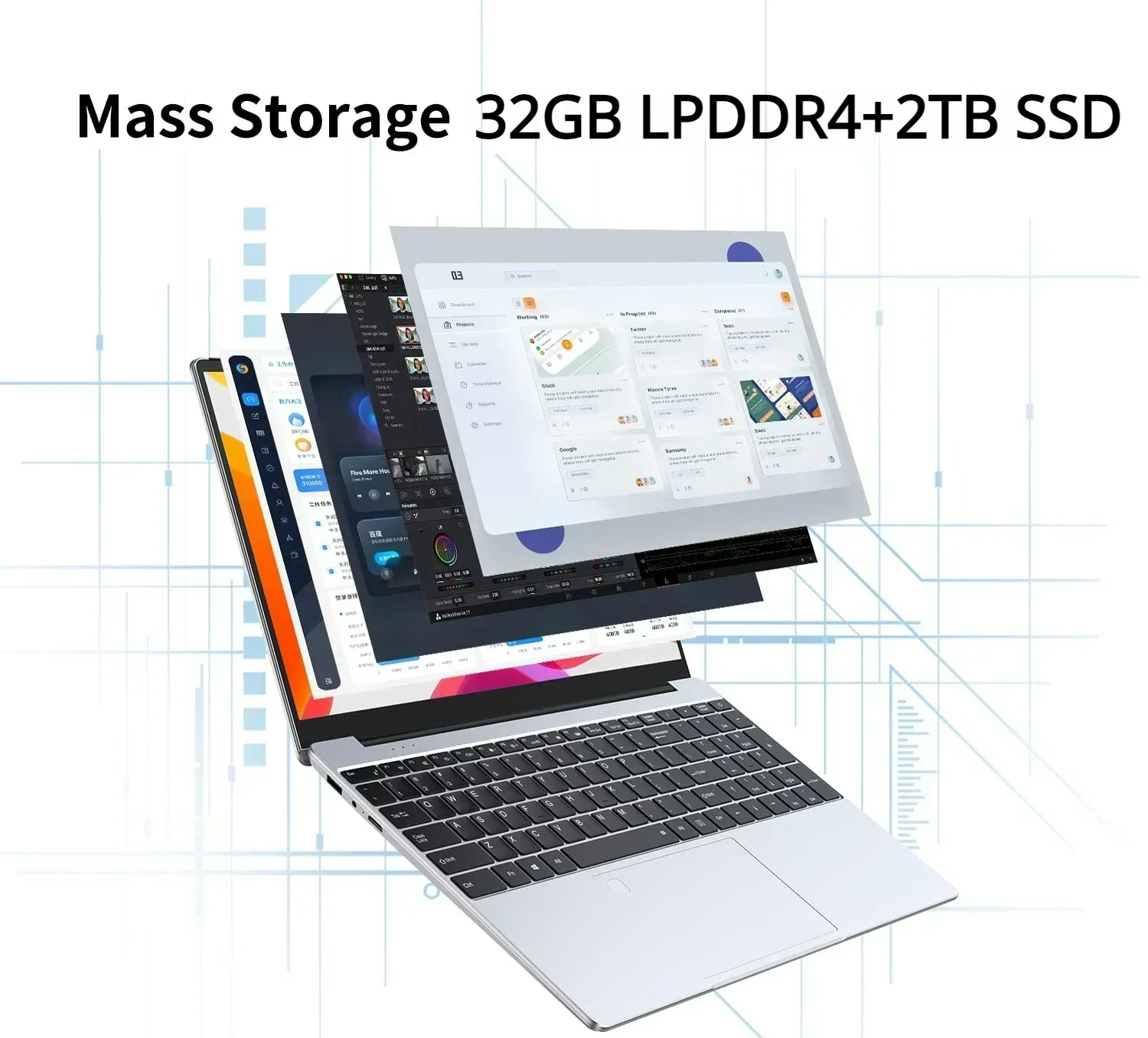 2024 AMD Laptopy Gaming Office Business Notebooks Win11 15,6 cala IPS Ryzen7 5700U 8 rdzeni 32 GB DDR4 2 TB PCIE 9000 mAh