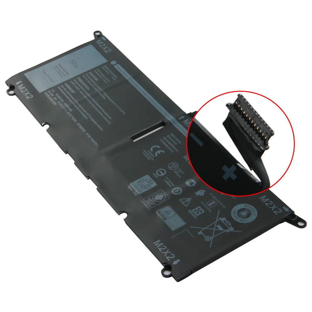 Replacement Battery DXGH8 for Dell XPS 13-5390 XPS 9370 9380 HK6N5 P82G Replacement Battery 6500mAh