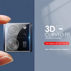 Premium 3D Curved Camera Lens Protector Tempered Glass Cover for Xiaomi 13T (Transparent)