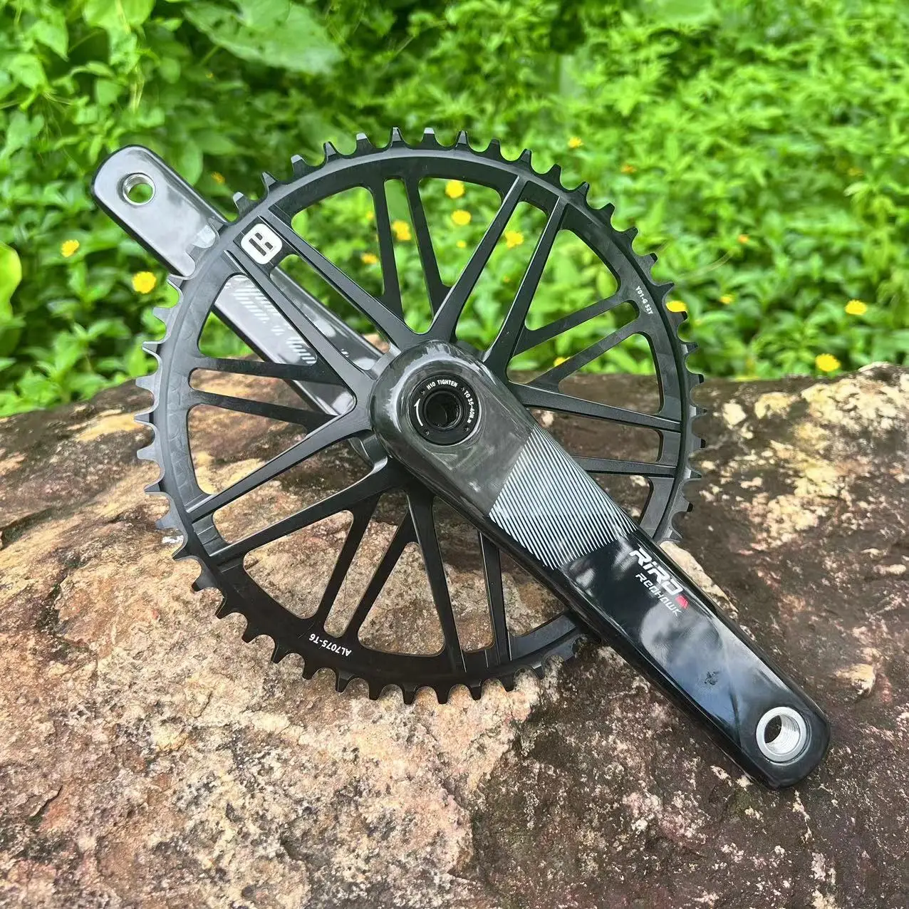 Riro-カーボンファイバーロードバイククランク,11, 12スピード,50-34