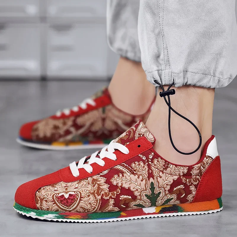 Designer Men's Casual Shoes Graffiti Printed Canvas Shoes for Men High Quality Breathable Running Shoes Lightweight Men Sneakers 6