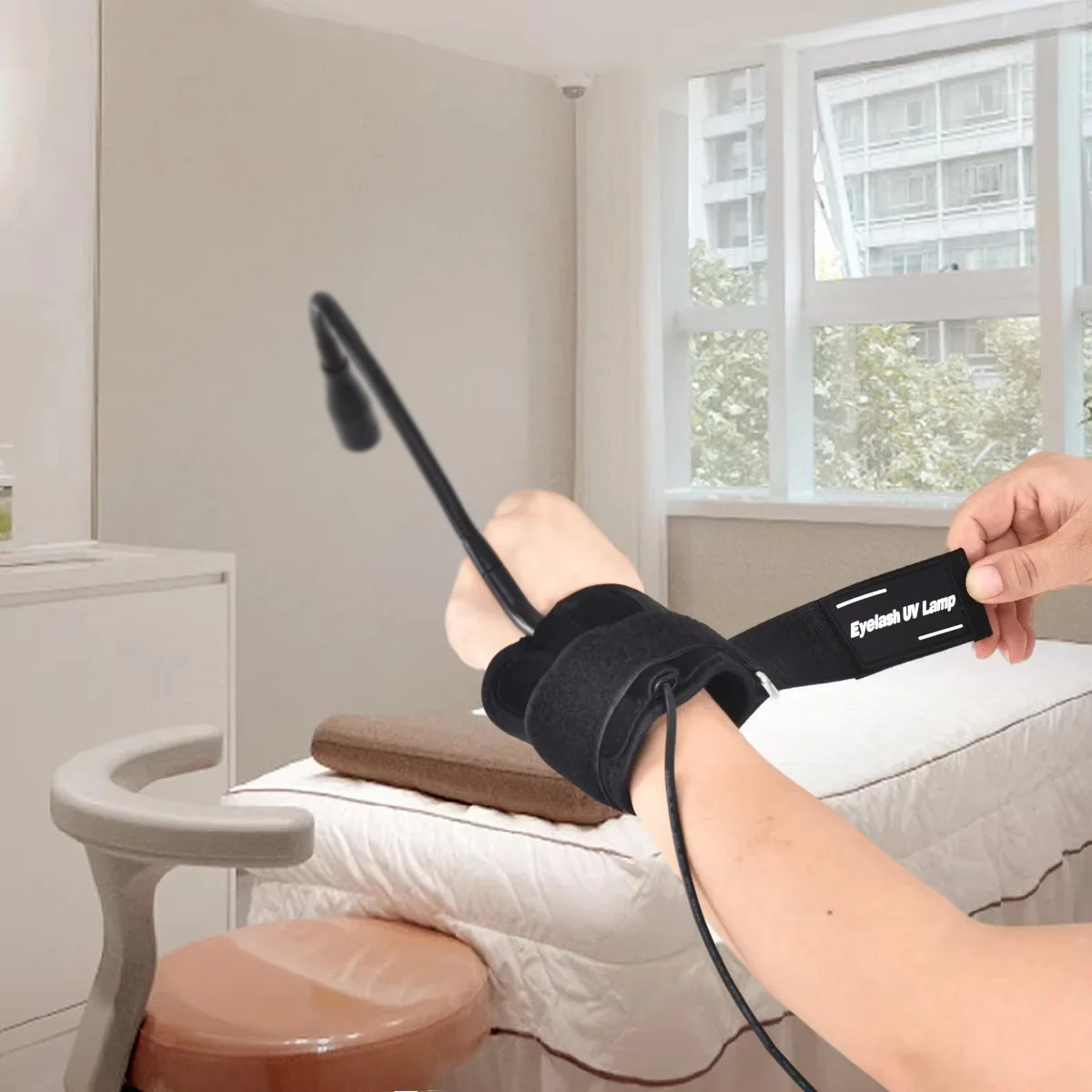 5V New UV Mascara Quick Drying Lamp USB Interface Beauty Nail and Eyelash Quick Curing Machine Portable Wrist UV Curing Lamp