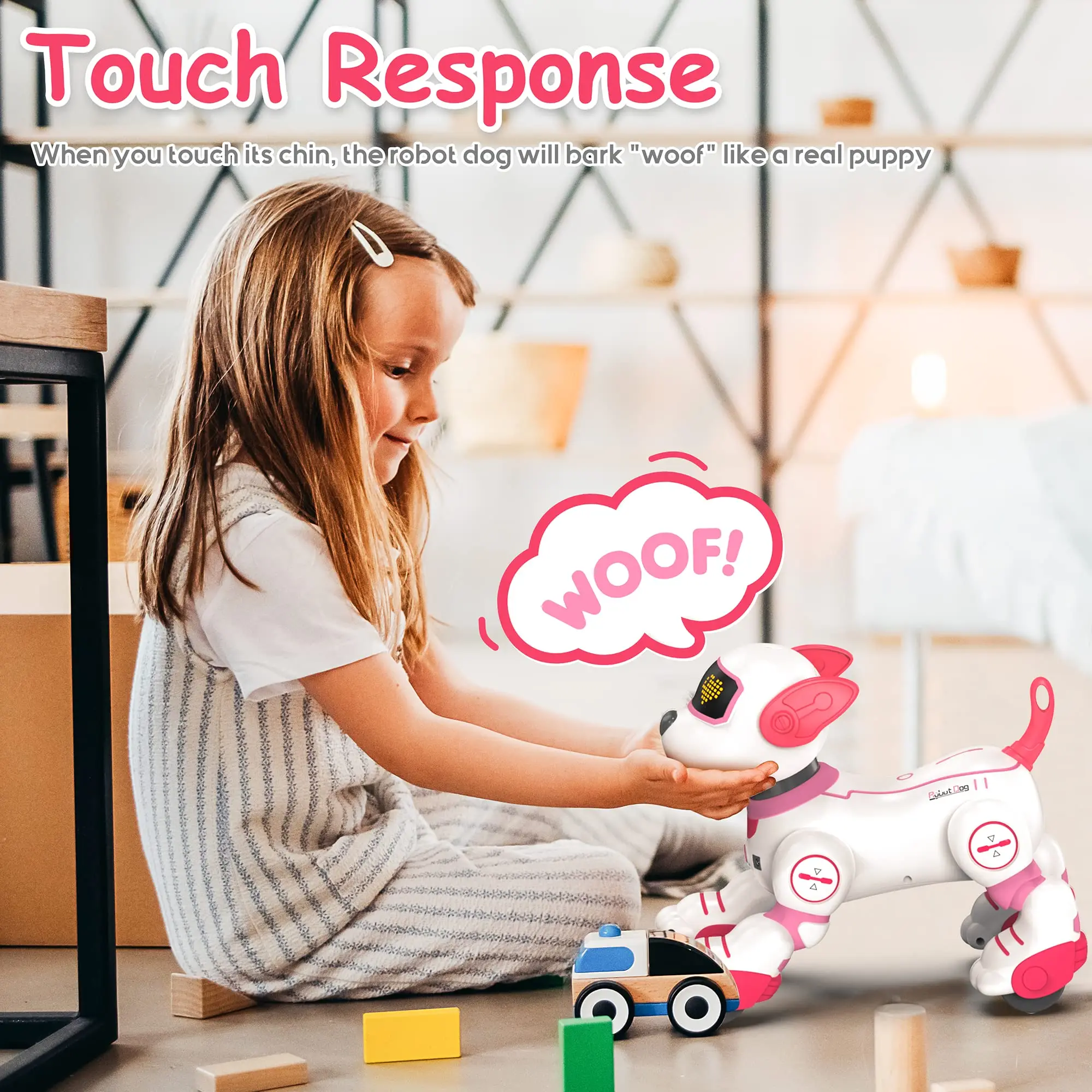 Intelligent Stunt Remote Control Robot Dog Toy, Programmable Robotic Puppy,Smart Interactive,Singing Dancing Following, Kid Gift 3